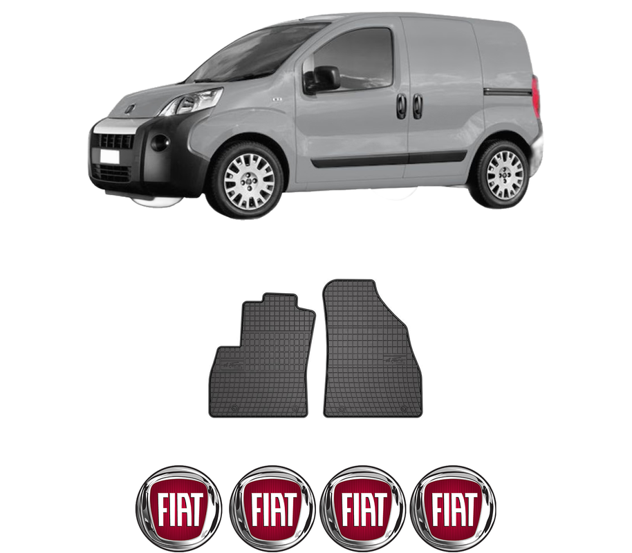 Set covorase presuri FIAT FIORINO Box Body/MPV (225_) din 2007-2015, auto, din cauciuc thermoplastic, 4 Stickere auto cu FIAT
