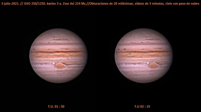 Júpiter, oposición 2021 2021-07-03