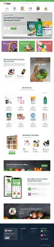 Reliable Finds Store website screenshot