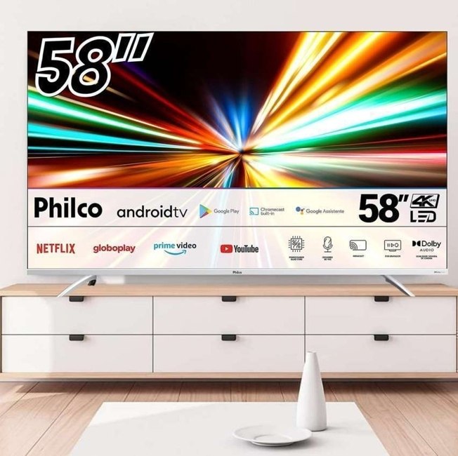 Smart TV 58” Philco PTV58GAGSKSBL Android TV 4K LED