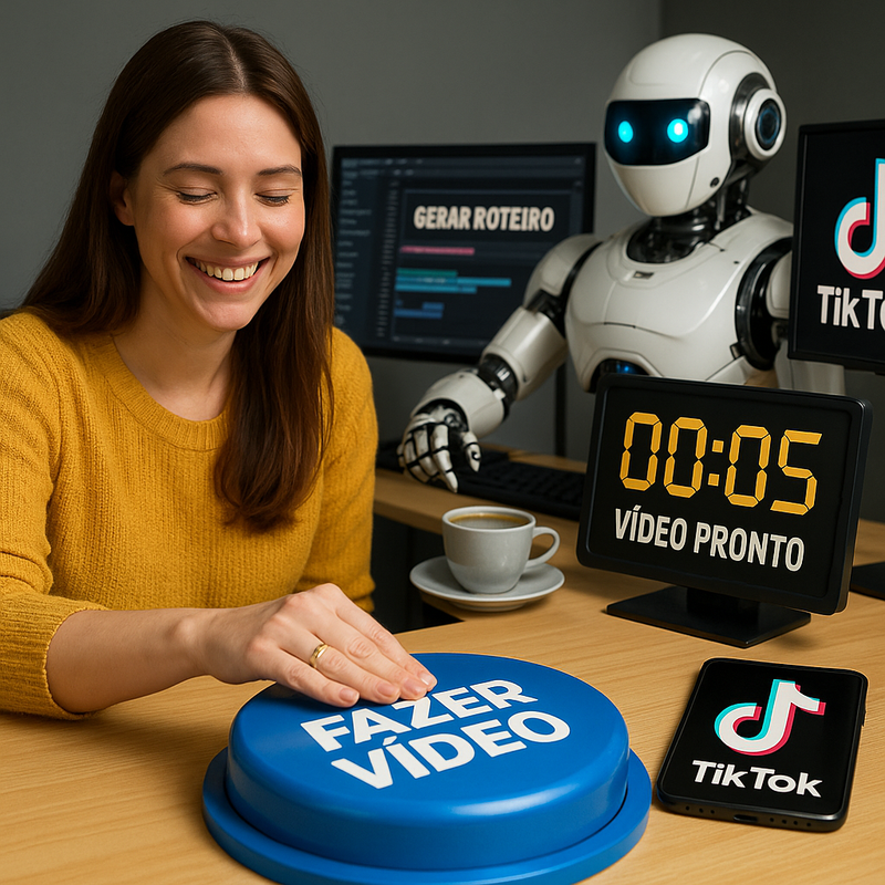 Aperte o Botão: Crie Vídeos Completos em Minutos com o Videotok