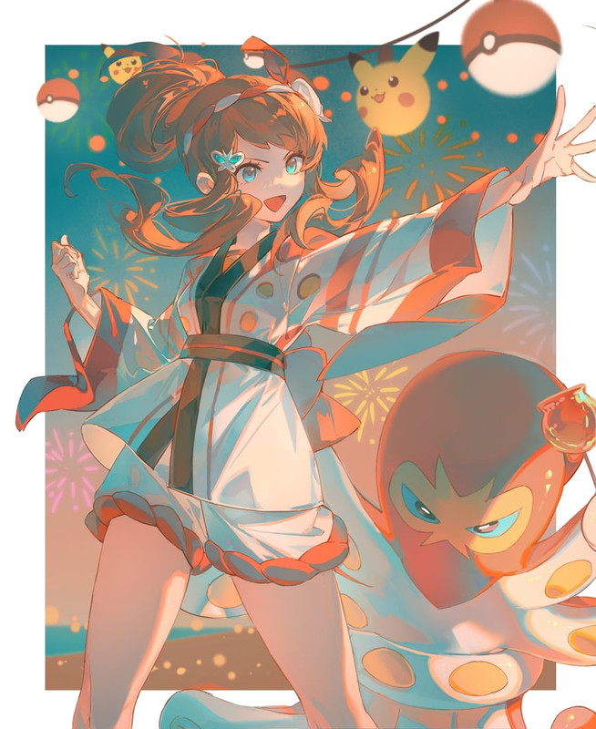 pikachu-hilda-and-grapploct-pokemon-and-