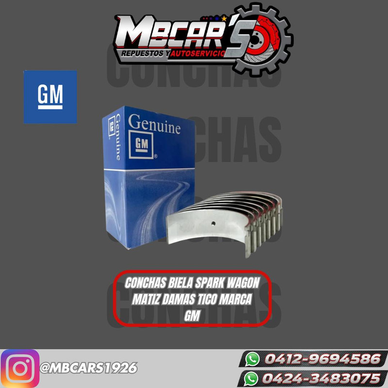 CONCHAS DE BIELA SPARK / WAGON / MATIZ / DAMAS / TICO 
