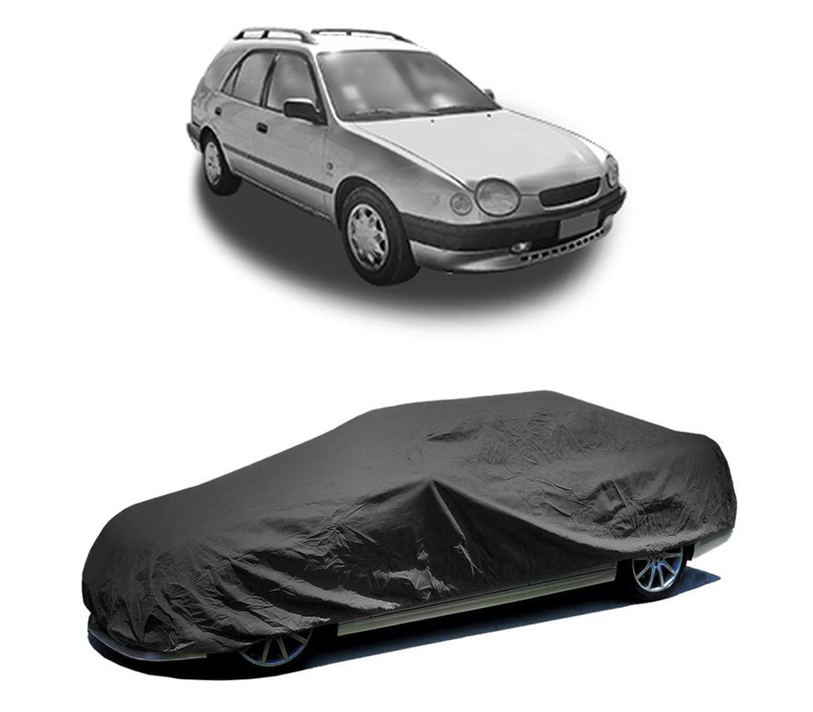 Husa tip prelata auto pentru TOYOTA COROLLA Estate Van (_E11_) 2000 - 2001,culoare negru, material textil impermeabil, rezistanta la intemperii praf UV, CARPASSION Husa Protectie