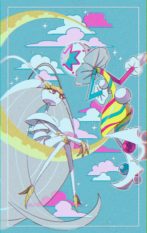 pheromosa-and-blacephalon-pokemon-drawn-