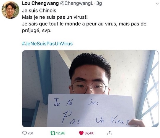La campagna social #JeNeSuisPasUnVirus. “Sono cinese, ma non sono un virus” dans Articoli di Giornali e News Io-non-sono-un-virus