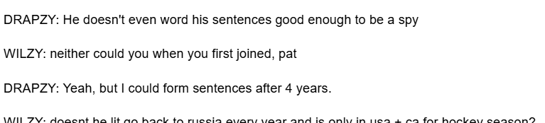 Drapeau talking about Ilya