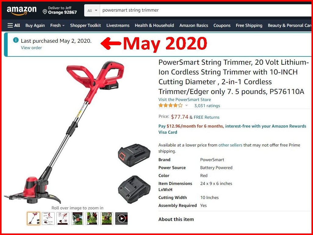 PowerSmart 2-In-1 10-Inch 20V Battery Powered Weed Wacker