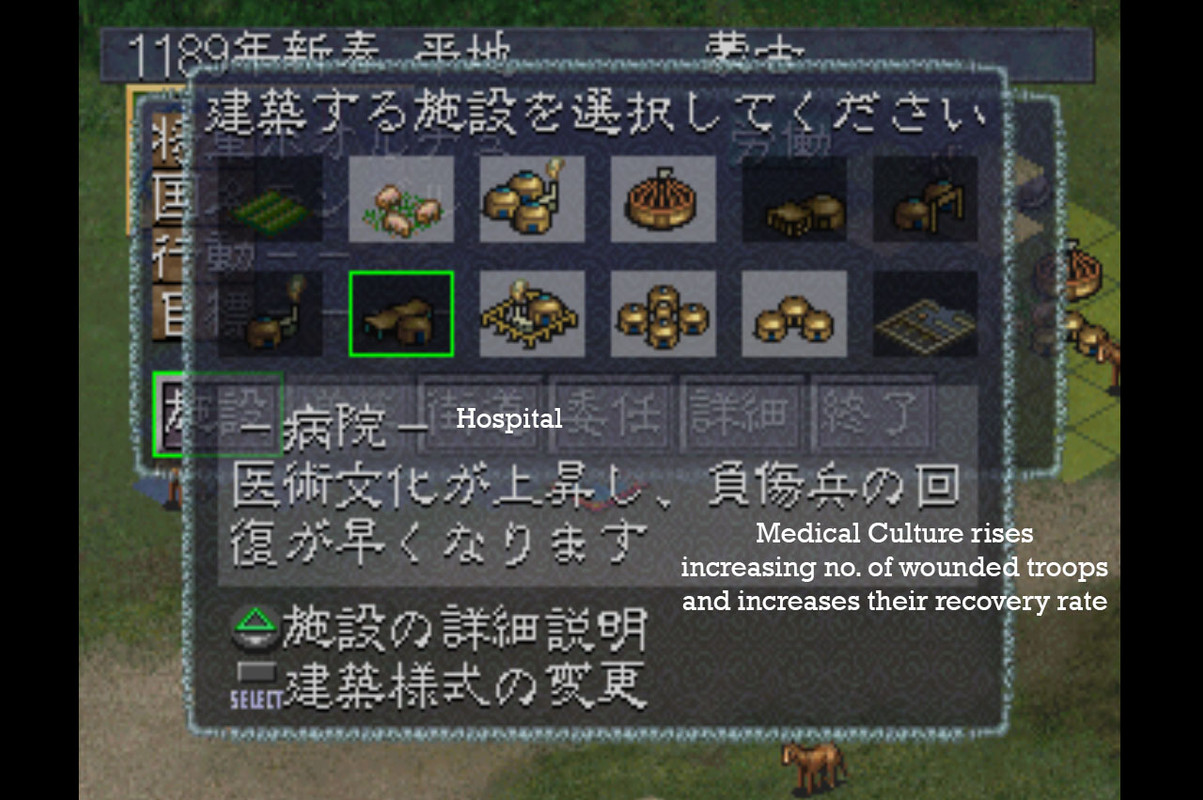 Genghis Khan IV - Building Hospital Description