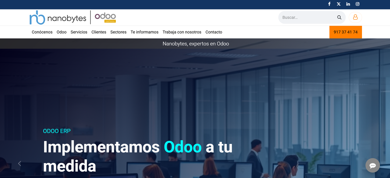 Custom Odoo Development Company Nanobytes Informática y Telecomunicaciones S.L.