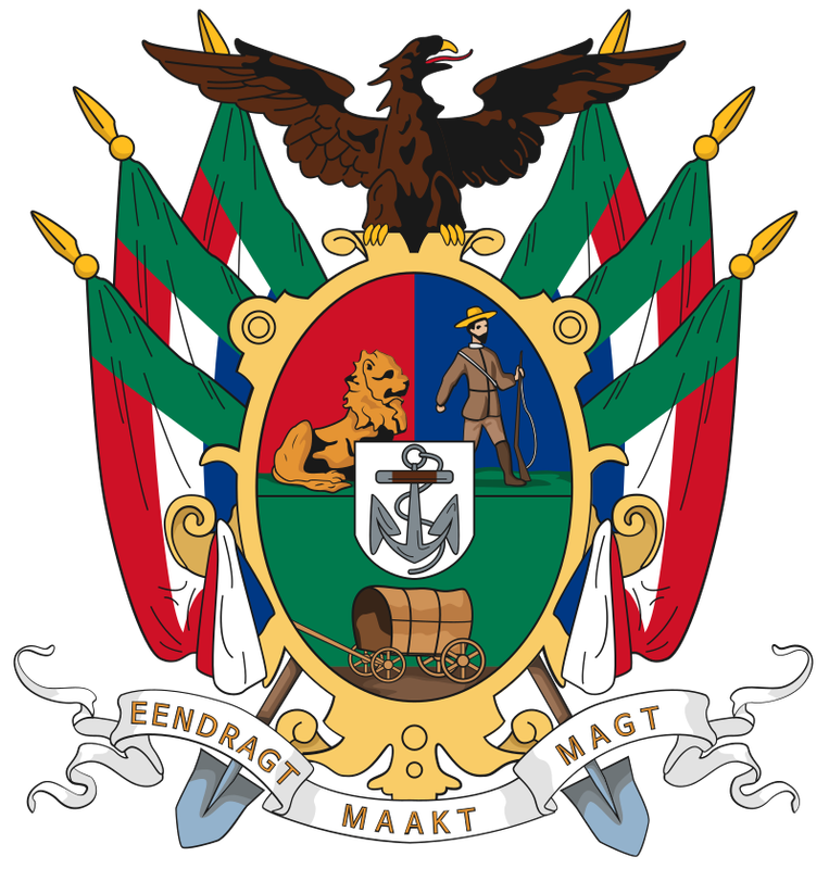 6 Peniques República Sudafricana 1896 Coat-of-arms-of-the-South-African-Republic-svg