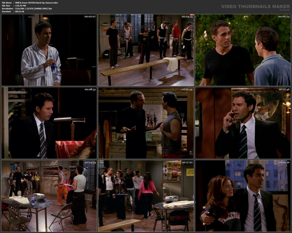 Will & Grace S07E02 Back Up, Dancer.mkv
