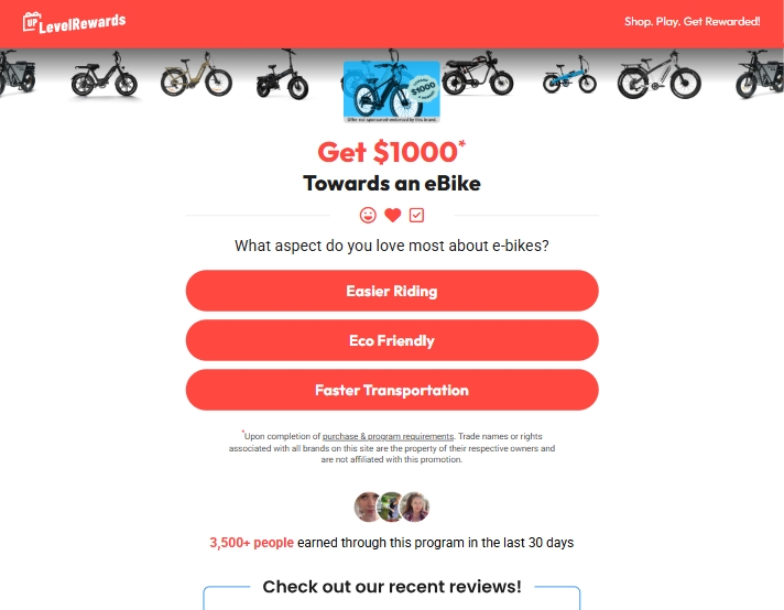 UpLevelRewards featured offer