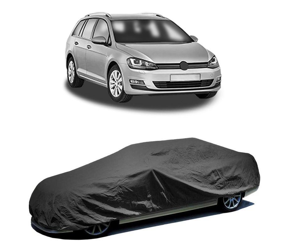 Husa tip prelata auto pentru Volkswagen Golf VII Variant (BA5, BV5) 2013 - 2021,culoare negru, material textil impermeabil, rezistanta la intemperii praf UV, CARPASSION Husa Protectie