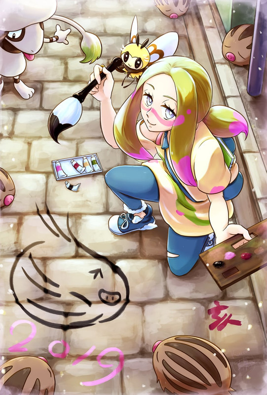 ribombee-mina-smeargle-and-swinub-pokemo