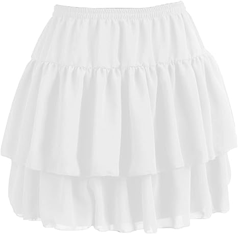 Women's Flared Short Skirts Basic Versatile Pleated Mini Skater Elastic Skirts - Picture 44 of 47