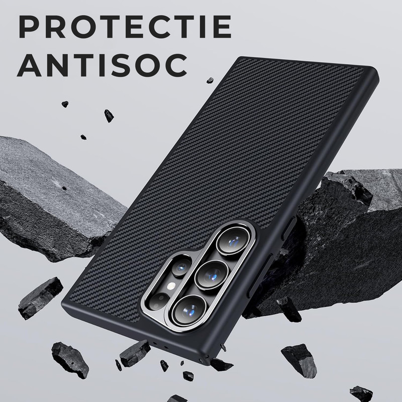 Husa pentru Samsung S24 Ultra Daden® Armor Pro din fibra de aramida/Kevlar, MagSafe Integrat, Margini portejate, Protectie Antisoc, Camera Ultra Safe, Negru 65ba802caddadc2fe74a5494 benks for samsung galaxy s24 ultra case copy