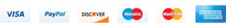Visa Mastercard Amex PayPal