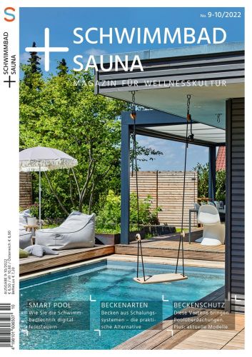 Cover: Schwimmbad + Sauna Magazin No 09-10 vom 20  August 2022