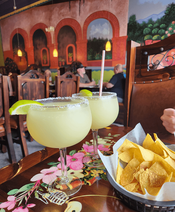 Tortilla chips and frozen margaritas