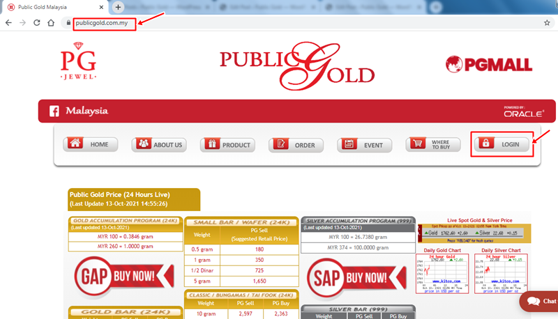 website public gold