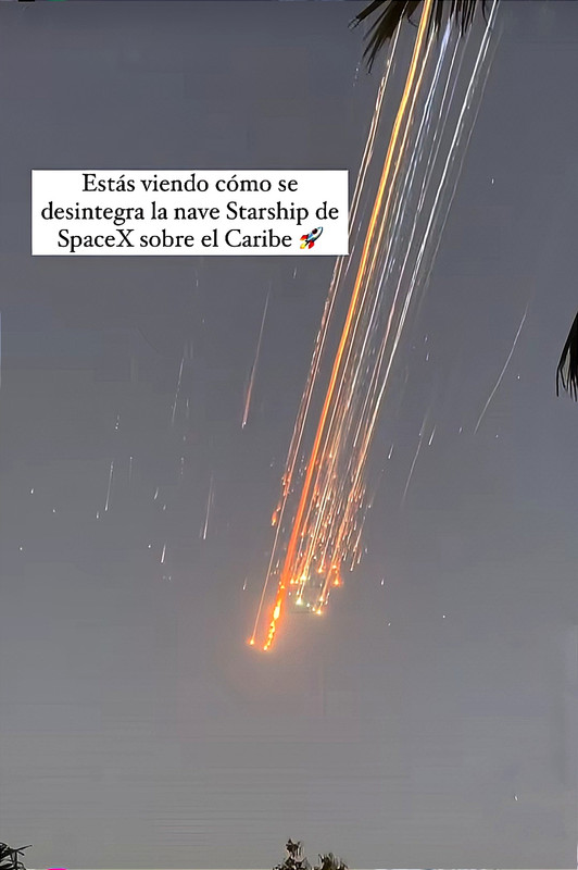 reentrada Starlink desintegraci�n