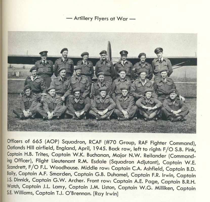 #13 Officers of 665 (AOP )Squadron RCAF