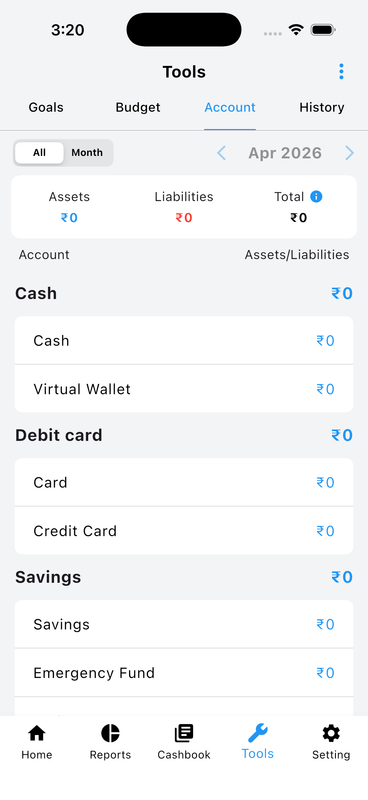 View Assets and Liabilities