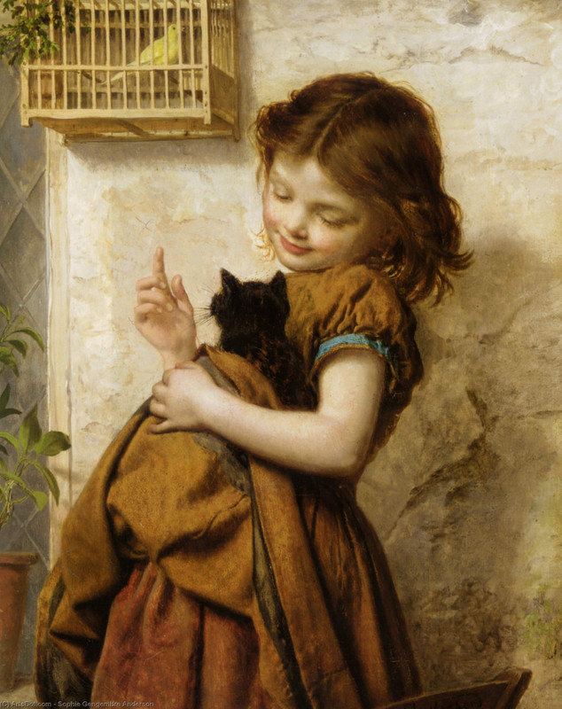 1-Sophie-gengembre-anderson-her-favorite-pets