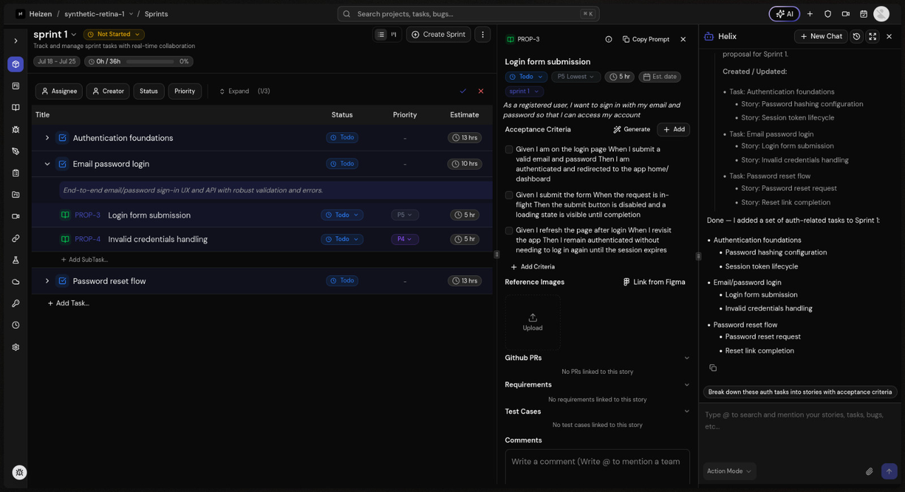 Unit test reports in the Heizen Studio dashboard