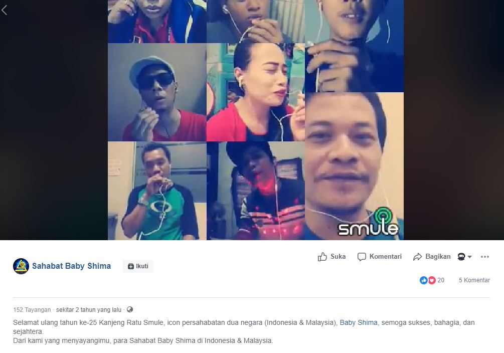Ucapan selamat ulang tahun dari penggemar Baby Shima