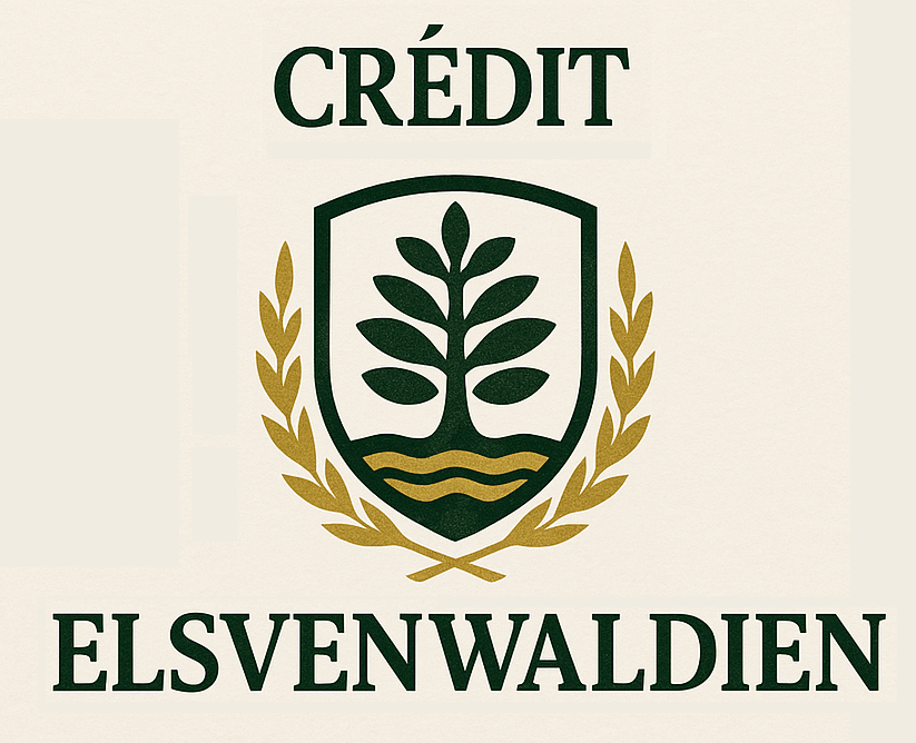 Logo du Crédit Elsvenwaldien. Logo du Crédit Elsvenwaldien.