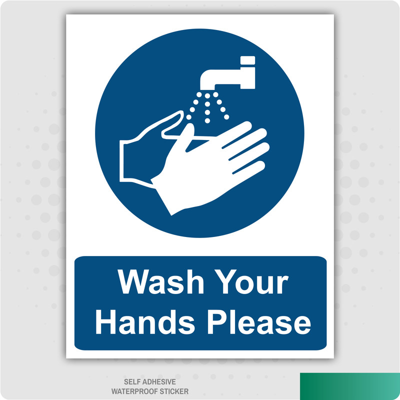 wash your hands please self adhesive stickers safety signs hygiene