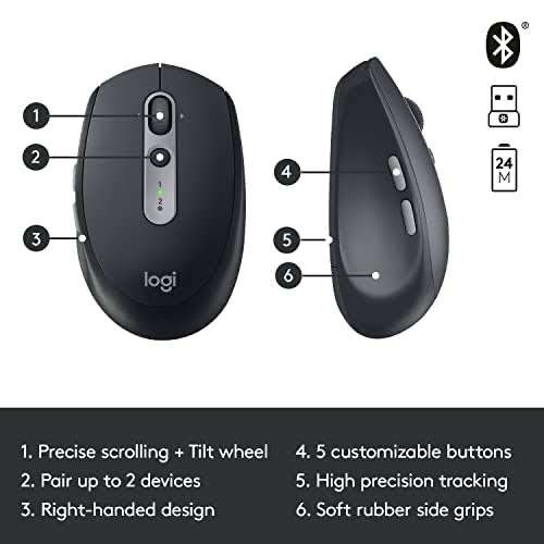 Office Depot: Mouse Inalámbrico Logitech M585 / Bluetooth / Negro / PC / Laptop / Tablet 
