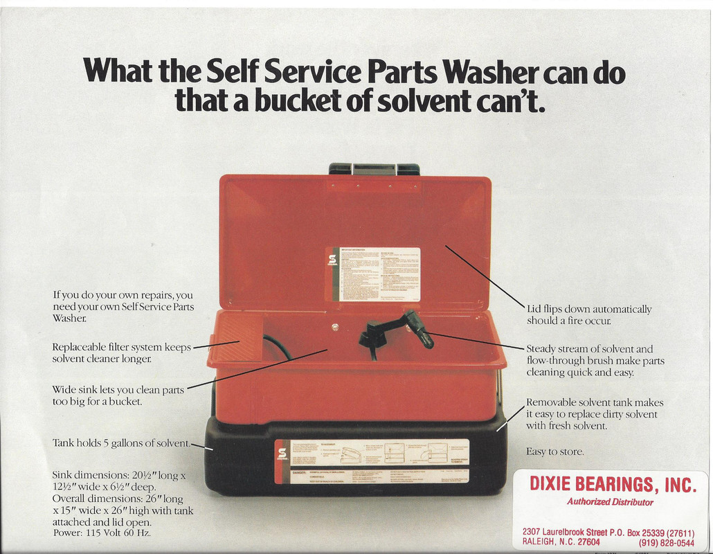 Dick R Parts Washer Flyer