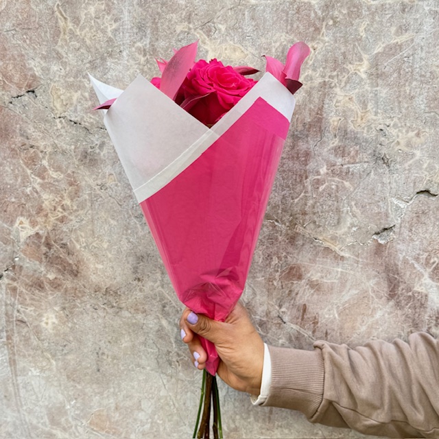 Rosas Fucsia  ( 3uds )