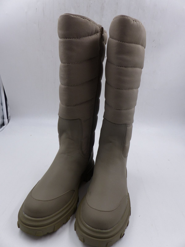 ZARA 2007/830/030 WOMENS WATERPROOF DURABLE RUBBERIZED QUILTED BOOT TAUPE SZ 7.5