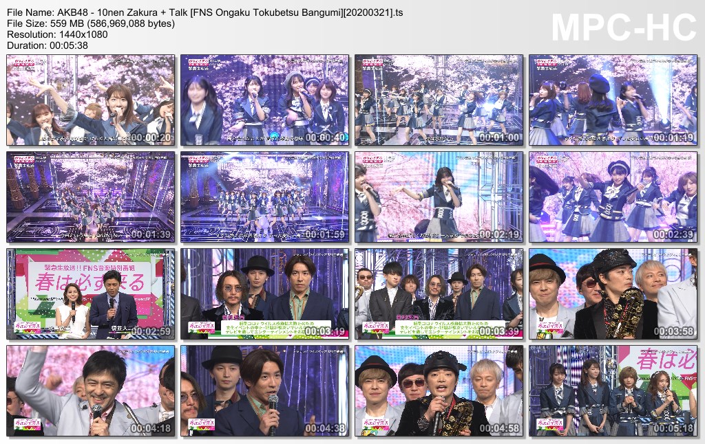 AKB48 - 10nen Zakura   Talk [FNS Ongaku Tokubetsu Bangumi][20200