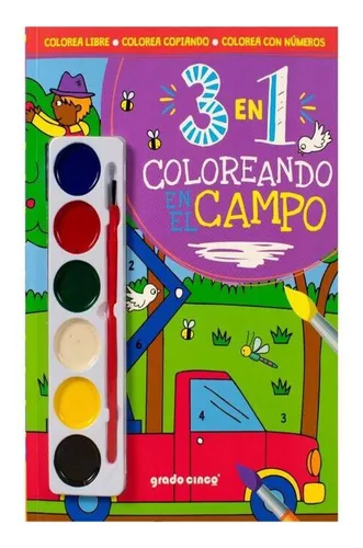 COLOREANDO EN EL CAMPO.  ACUARELAS 3 EN 1