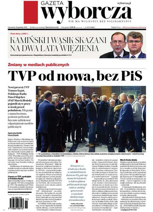 Gazeta Wyborcza 21.12.2023