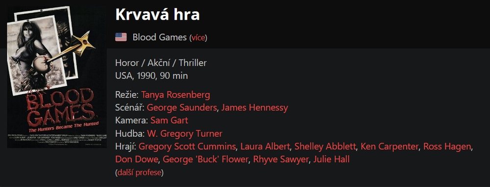 Krvavá hra / Blood Games (1990)
