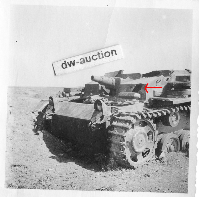 Sturmgeschütz abgeschossen und ausgebrannt , Bes