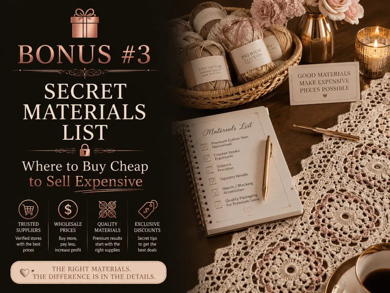 Lista secreta de materiales