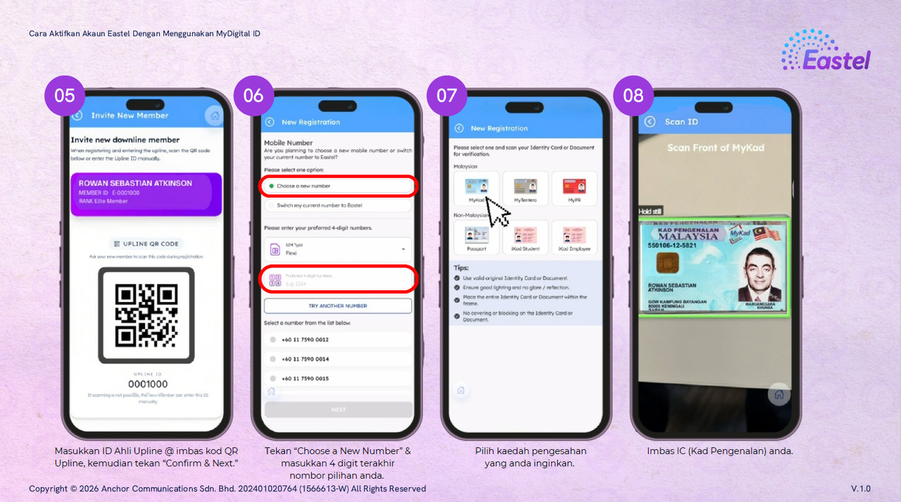 Panduan bergambar EASTEL MyDigital ID bahagian 4