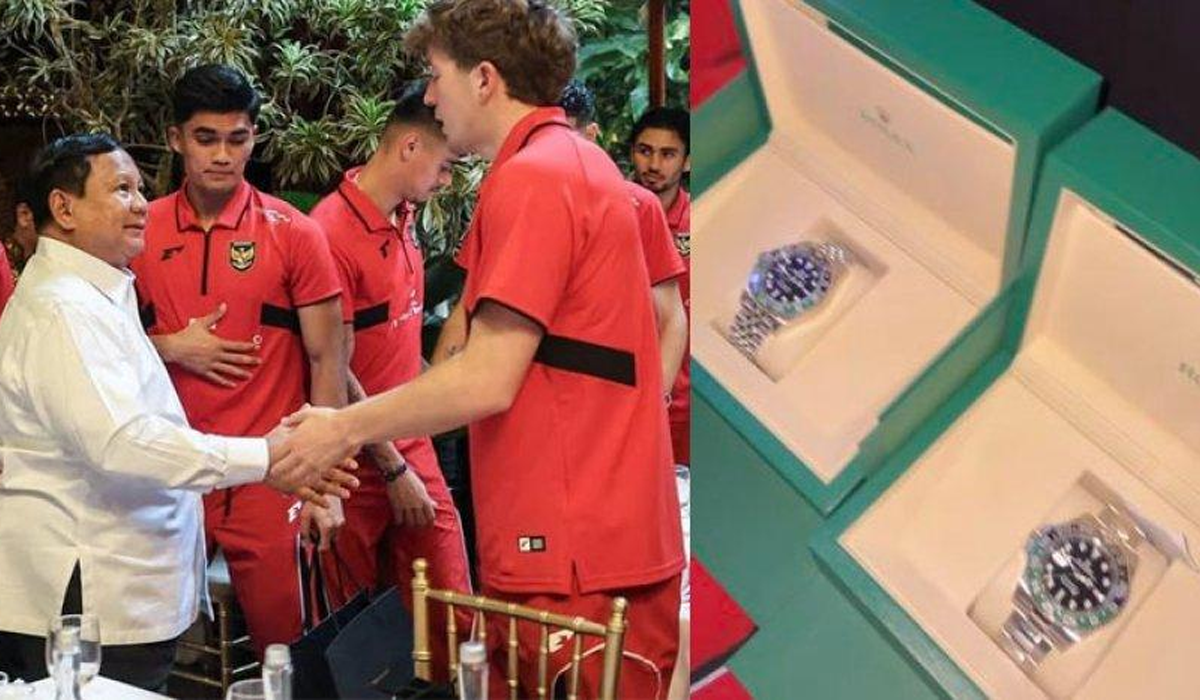 Hadiah Mewah Presiden Prabowo, Jam Rolex Mewah Untuk Timnas Indonesia