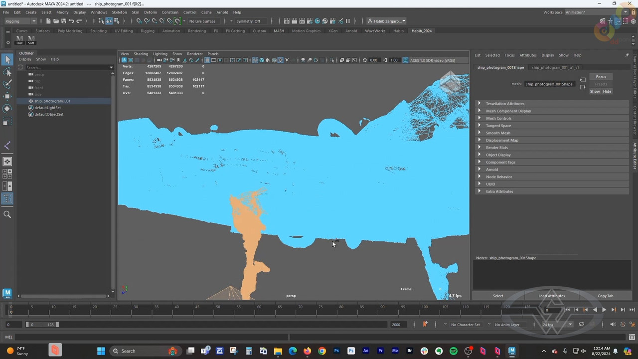 3 Clean Up Polygon Reduction Referencing the Photogrammetry Model mp4 0000