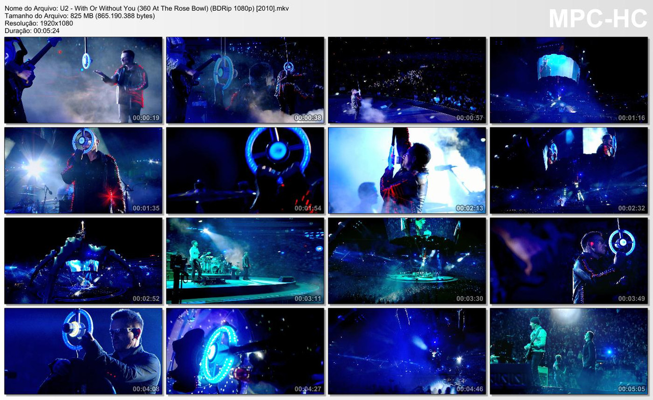 U2 - With Or Without You (360 At The Rose Bowl) (BDRip 1080p) [2010]