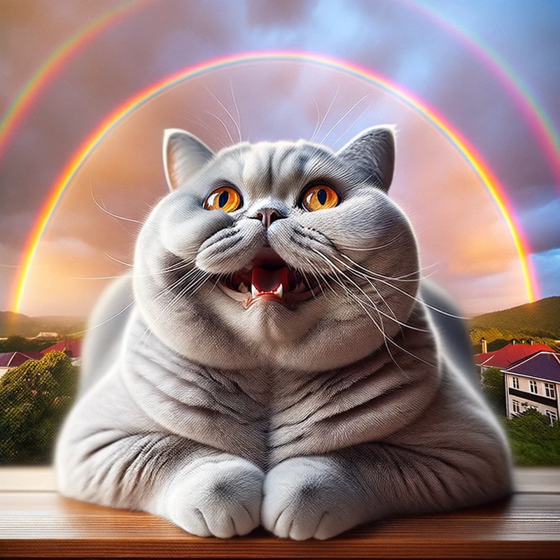 DALL-E-2023-10-24-19-01-06-Picture-of-a-rotund-gray-British-Shorthair-cat-beaming-with-joy-as-it.png