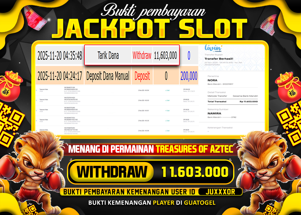 BUKTI JACKPOT LUNAS GUATOGEL