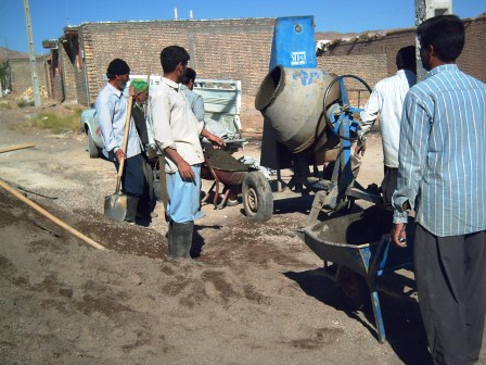 بتن ریزی شناژ مسجد